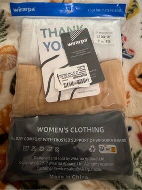 Women's Cotton Briefs Pack - White, Beige, Black (4XL)